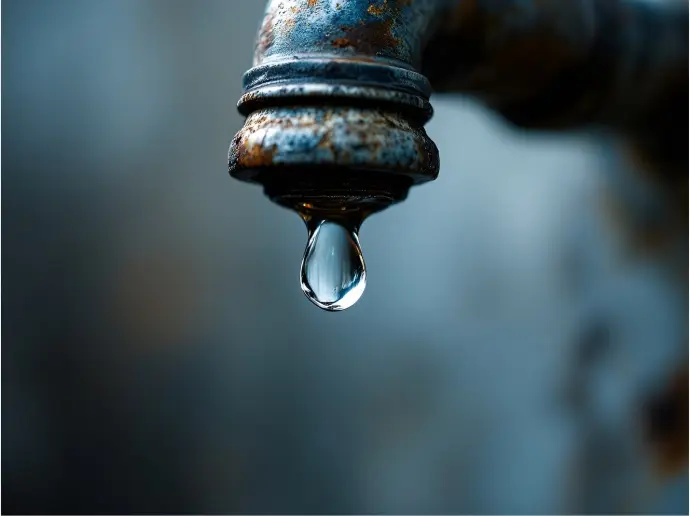 Gaspillage d'eau lors d'une vidange