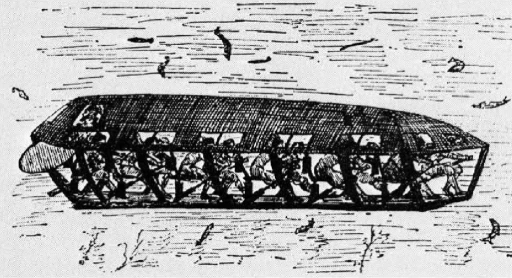 Sous-marin de Cornelius Drebbel Premier sous-marin de l'histoire : le submersible de Cornelius Drebbel sous la Tamise vers 1620