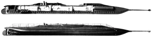 Le sous-marin Plongeur Le Plongeur, premier sous-marin à propulsion mécanique, 1863