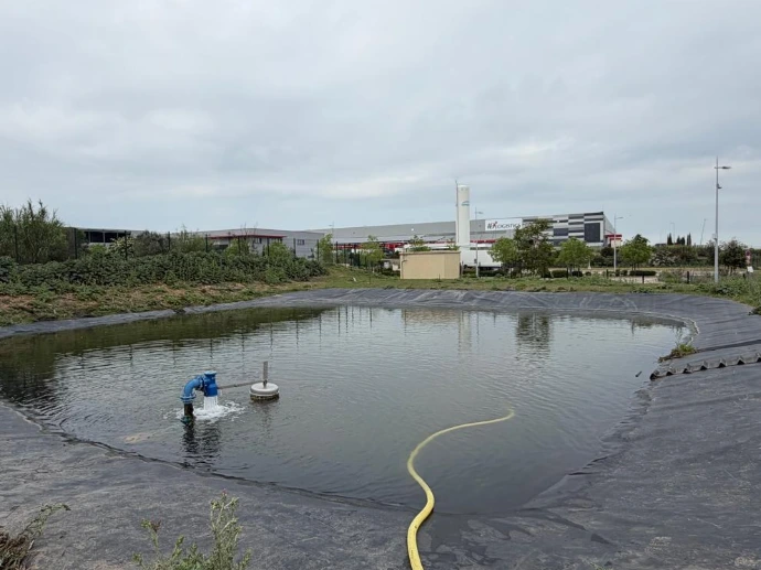 Bassin après le curage robotisé