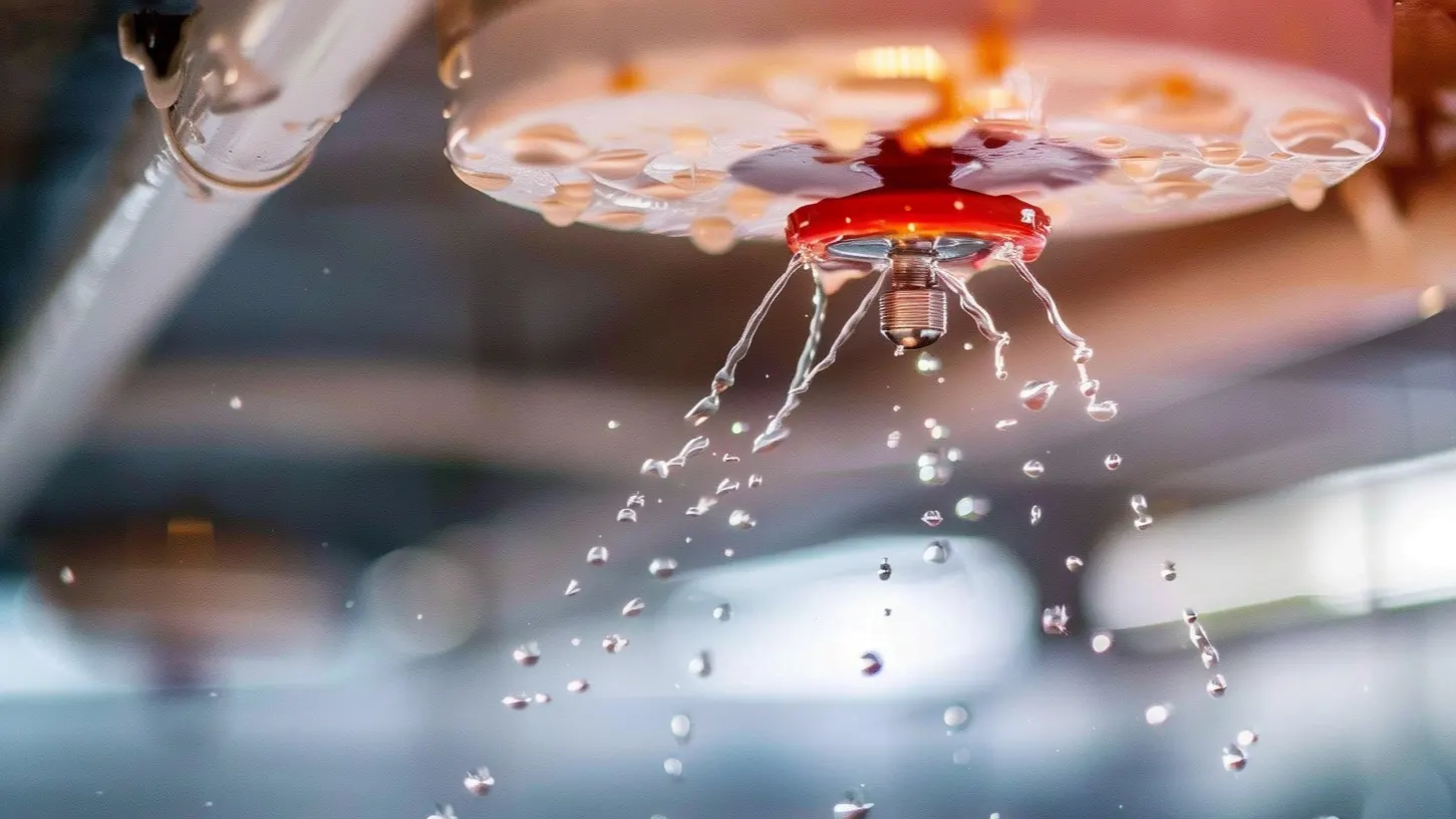 Système sprinkler en fonctionnement
